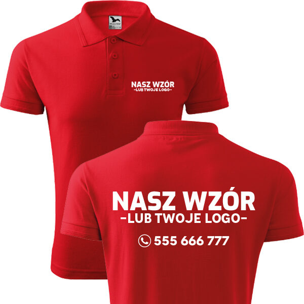 Polo Malfini z nadrukiem/haftem