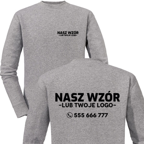 Bluza RUSSELL bez kaptura z nadrukiem