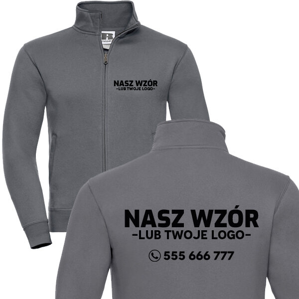 Bluza RUSSELL FULL ZIP z nadrukiem