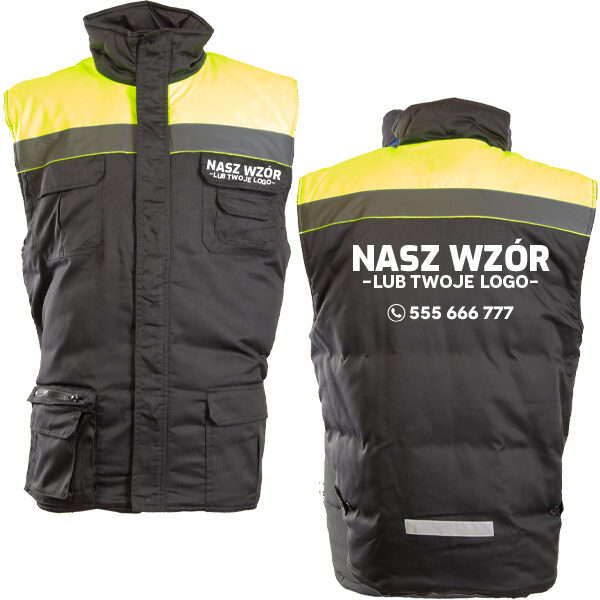 Kamizelka BRASS odblask z nadrukiem