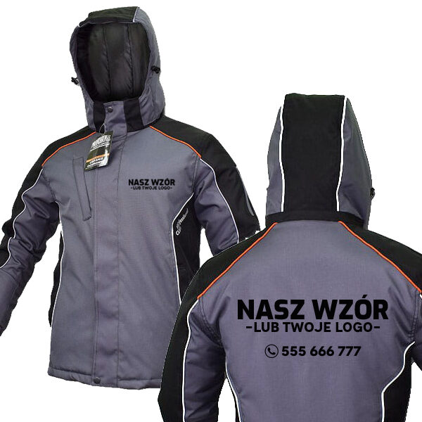 Kurtka zimowa WIN LONG z nadrukiem