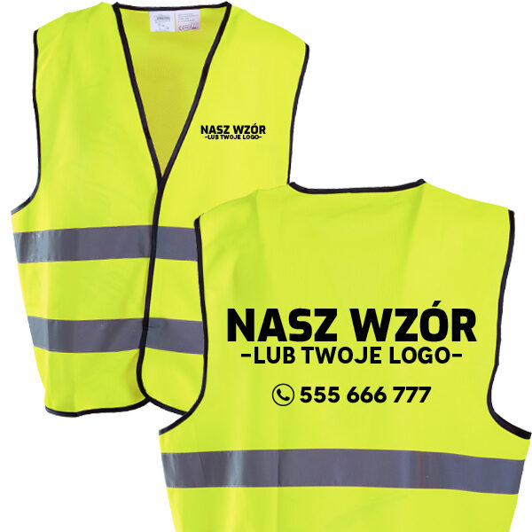 Kamizelka odblaskowa z nadrukiem